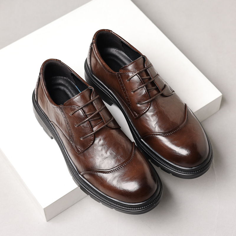 Men Formal Wear Office - Men's leather shoes for casual business,