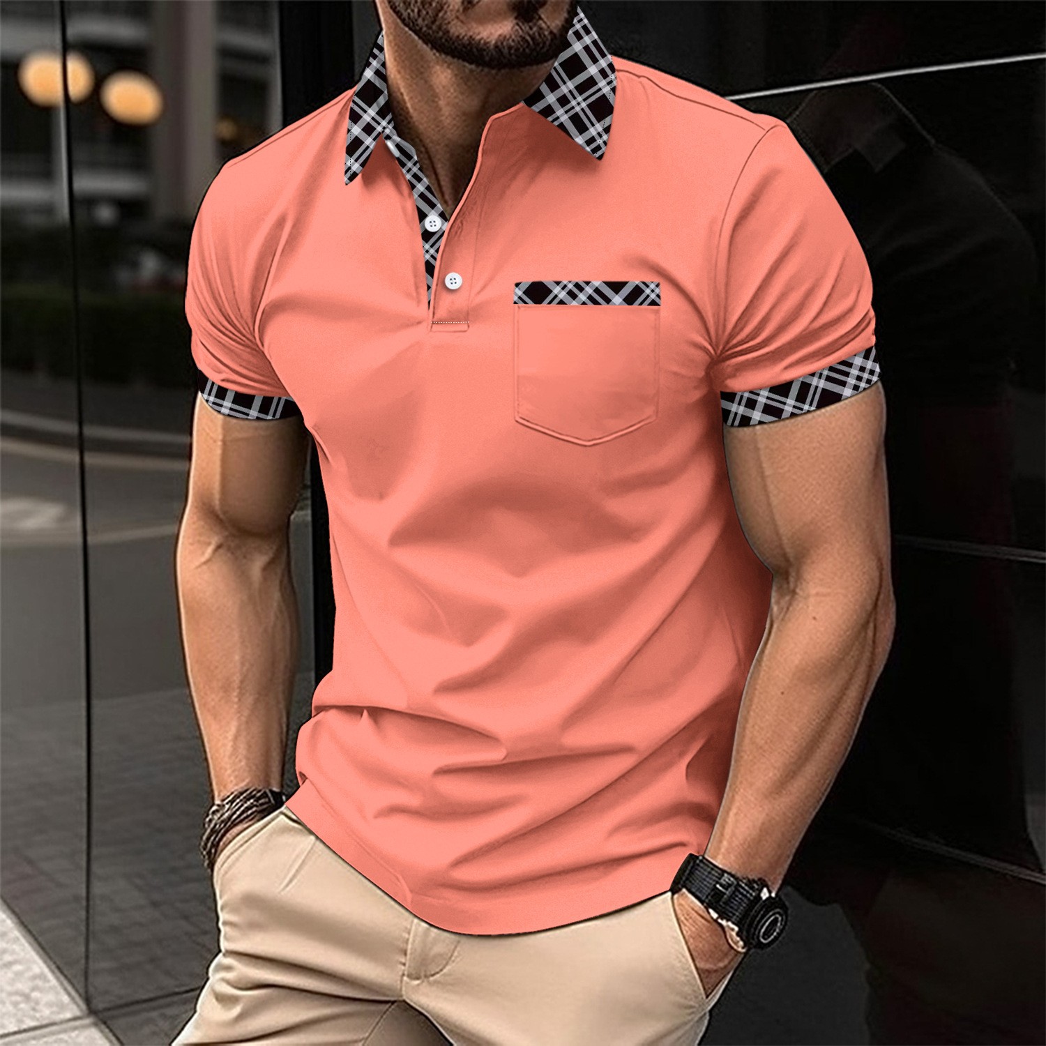 Men Formal Wear Combination - Men's casual breathable comfortable POLO shirt