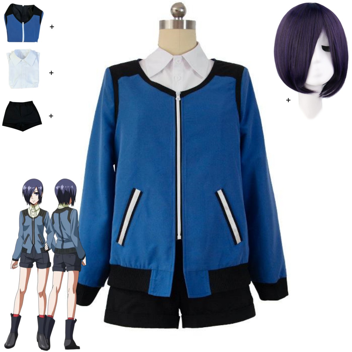 Men Formal Wear Coat - Anime Tokyo Ghoul Touka Kirishima Cosplay
