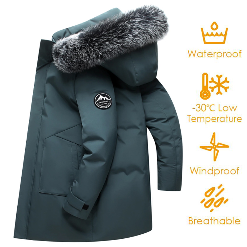 Men Formal Wear Coat - Autumn Winter Men Windproof Down Jacket