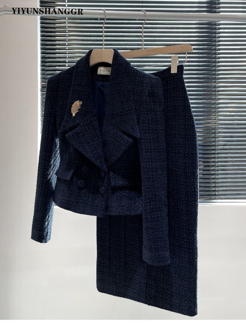 Wool Suit Jacket - New Autumn Winter Tweed Women's Suit