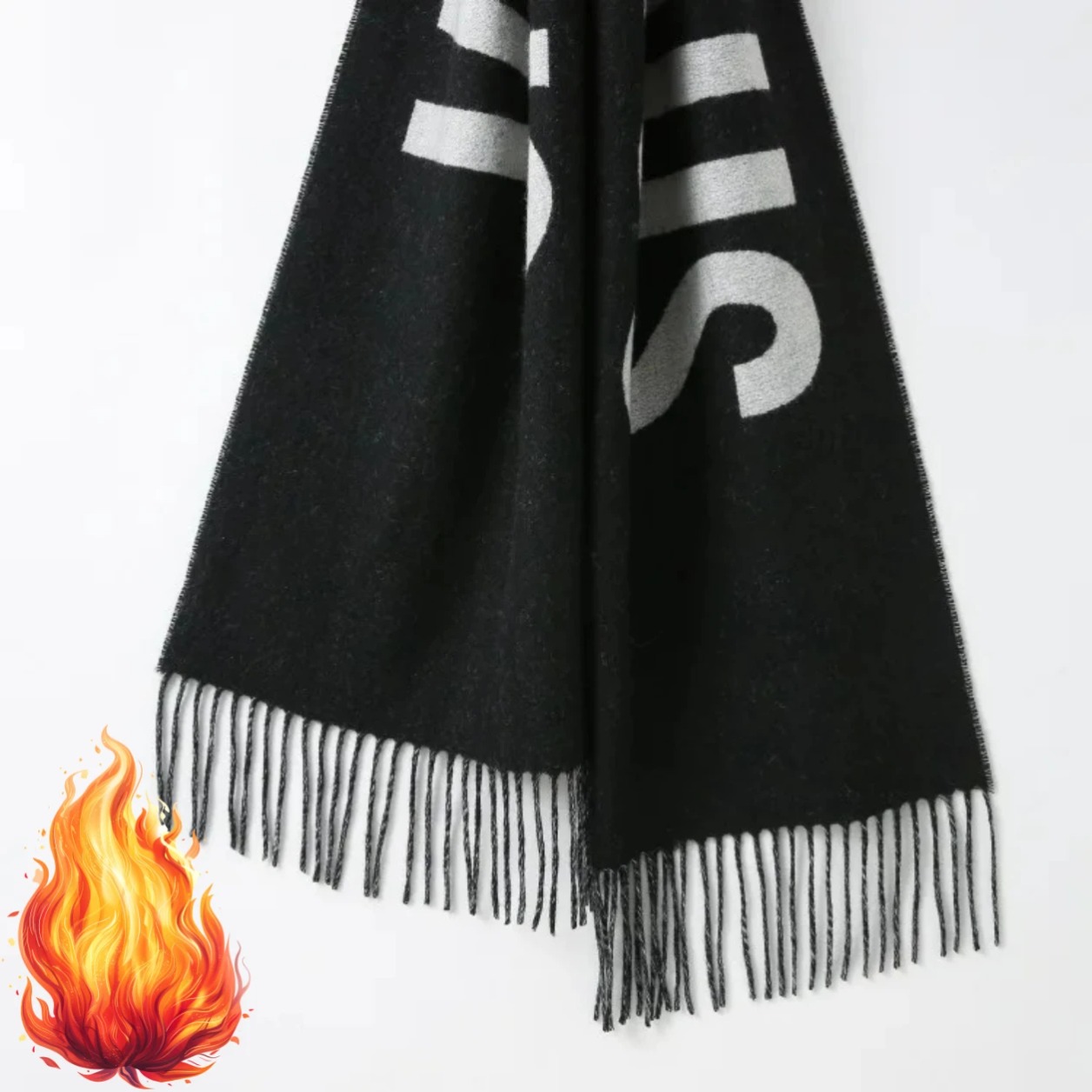 Monogrammed Handkerchief - 100% Wool Scarf for Women Luxury