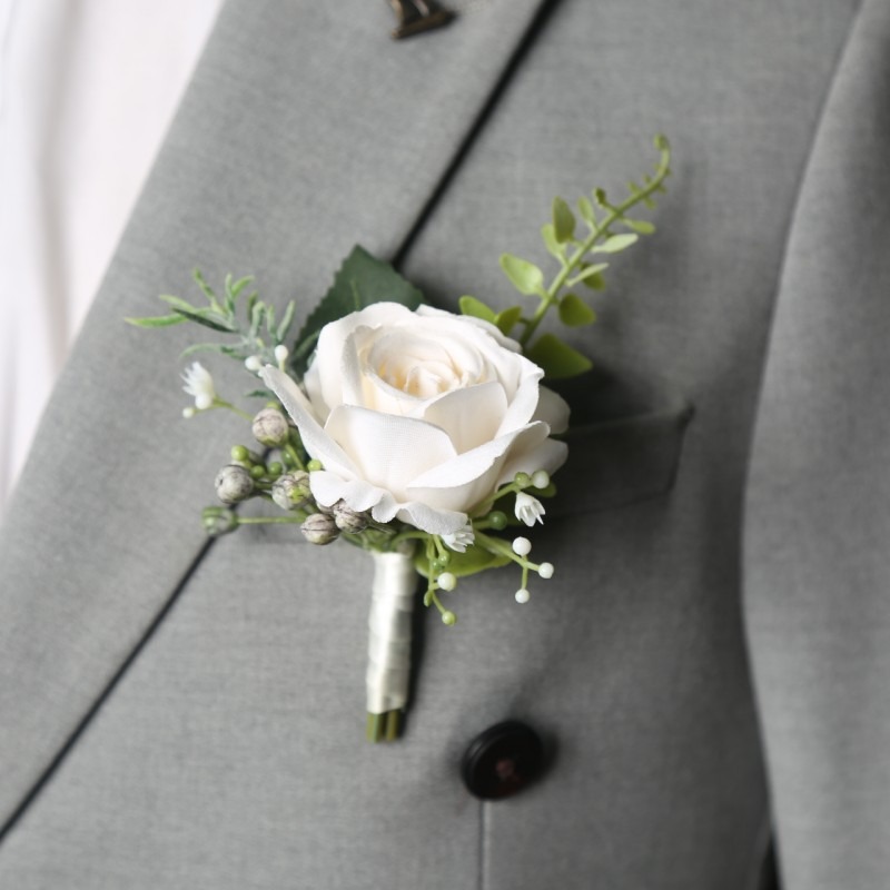 Men'S Formal Wear For A Wedding - Wedding Suit Corsage Man Flower Wedding