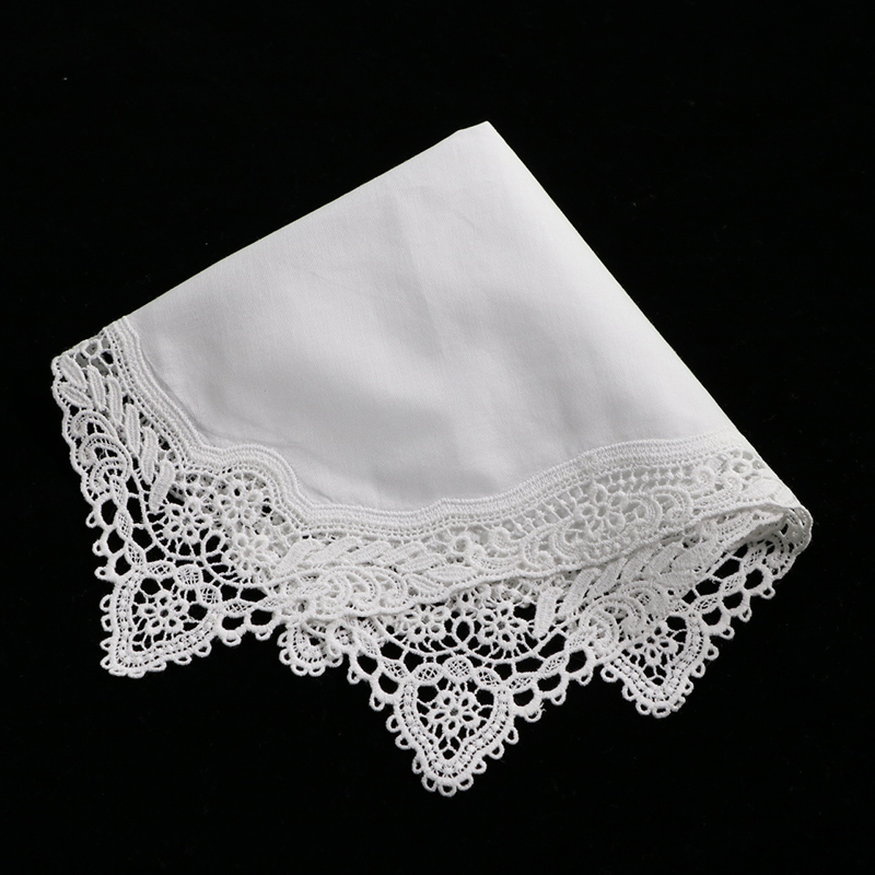 Monogrammed Handkerchief - A009 White 100% cotton 10 Pieces