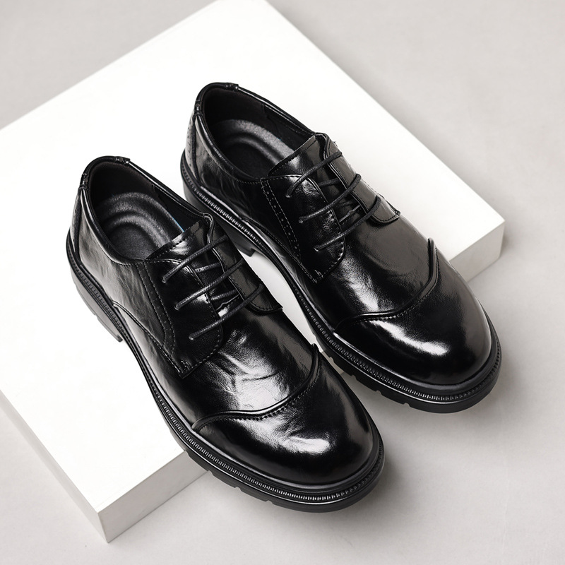 Men's leather shoes for casual - Men Formal Wear Office ulasan dan harga