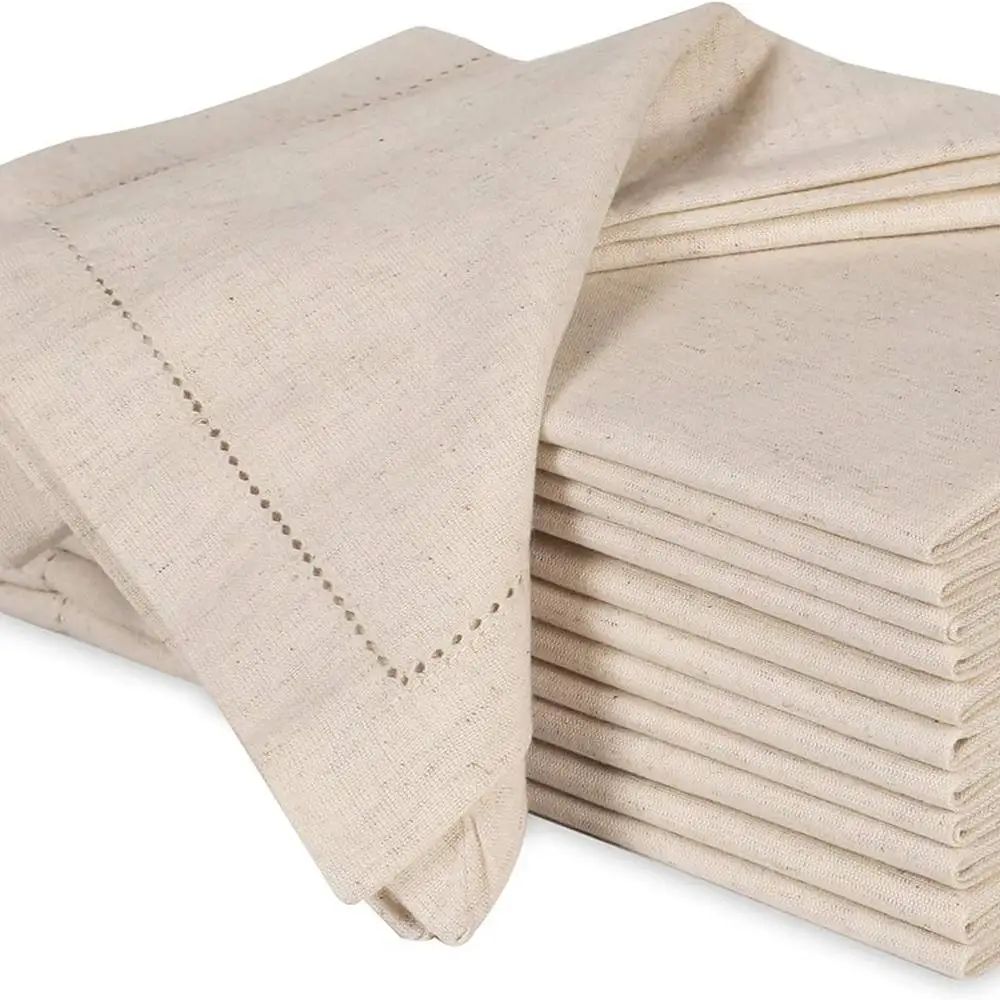 12pcs Table Napkins Wedding Pa - Monogrammed Handkerchief ulasan dan harga