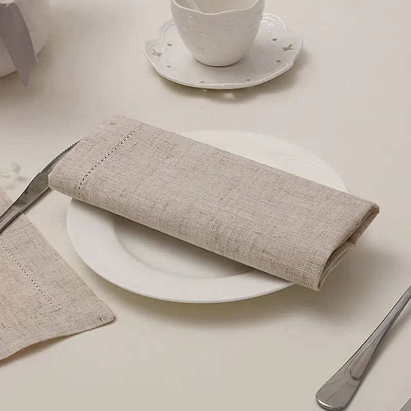 12pcs Table Napkins Wedding Pa - Monogrammed Handkerchief ulasan dan harga