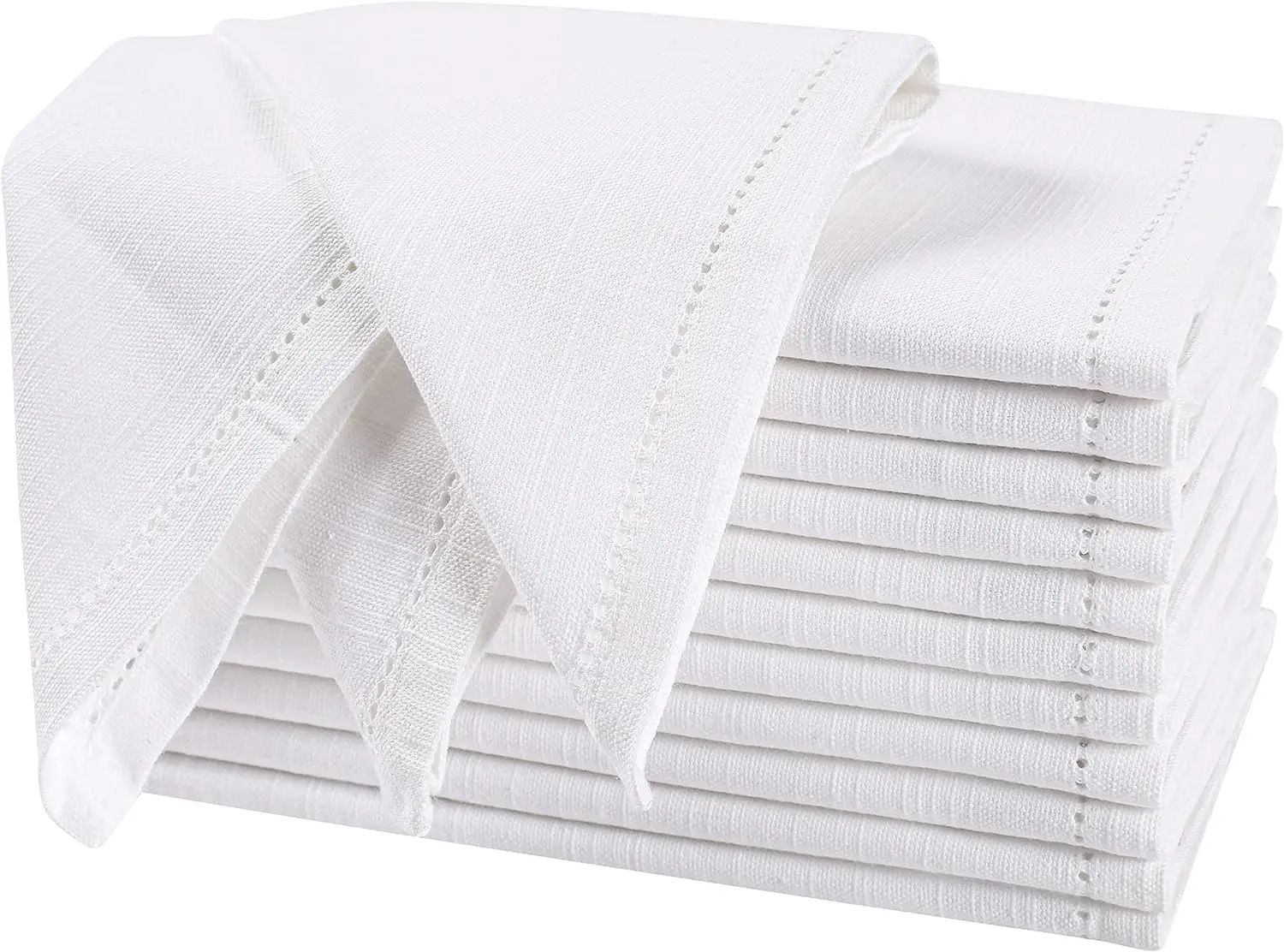 12pcs Table Napkins Wedding Pa - Monogrammed Handkerchief ulasan dan harga