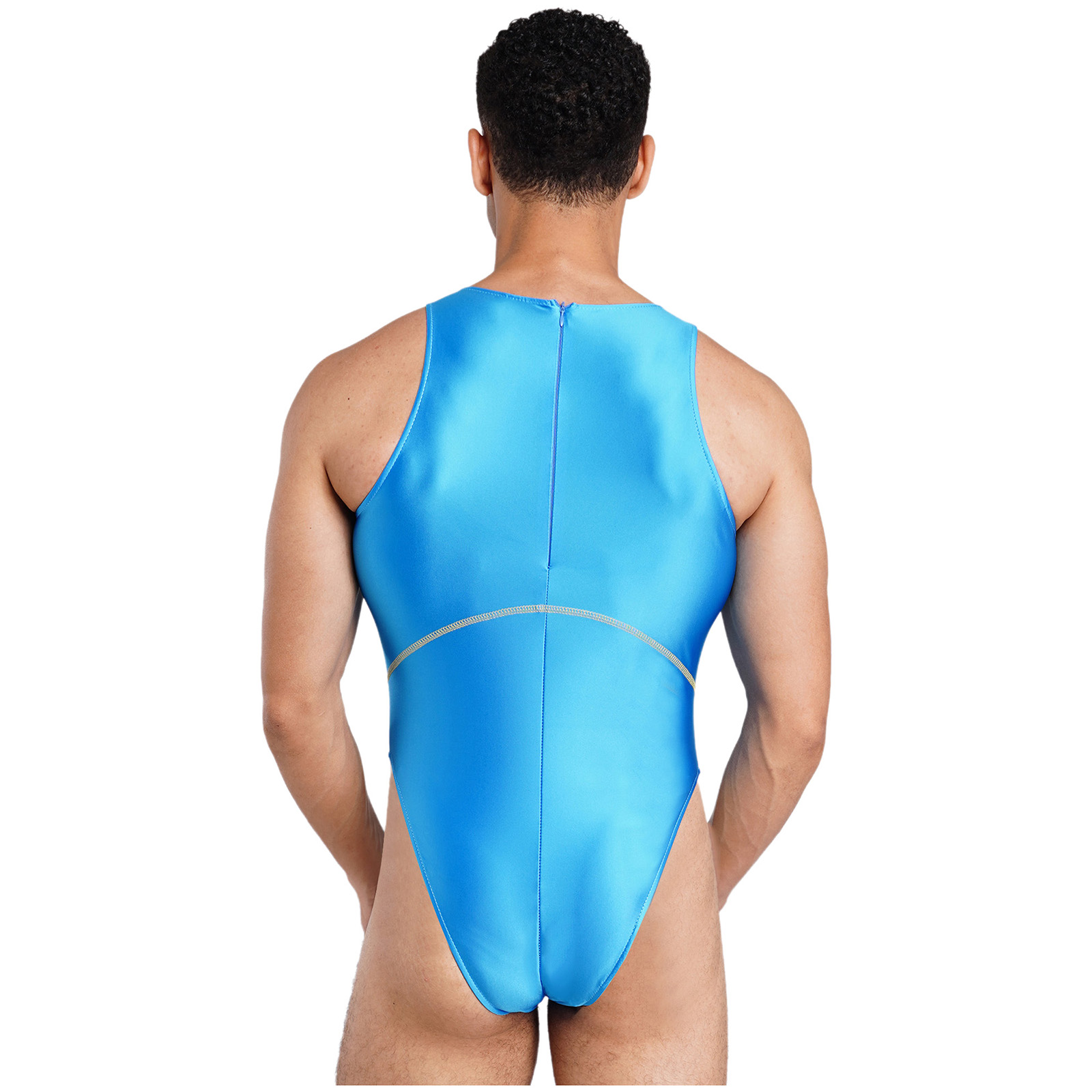 Men One Piece Oil-shiny Bathin - Men'S Formal Beach Wear ulasan dan harga