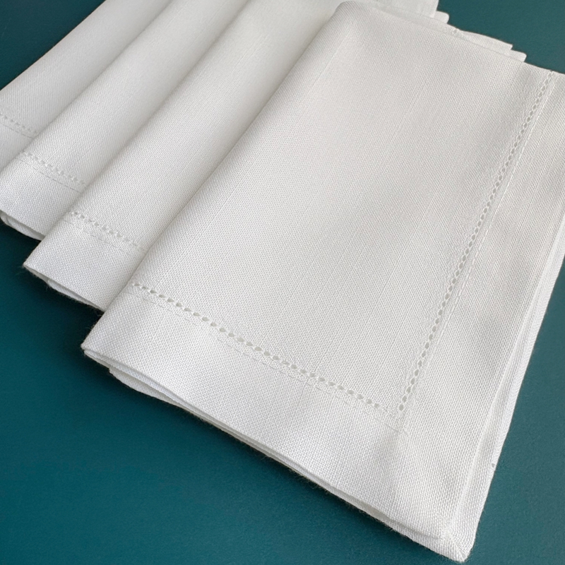 6 Pieces Linen napkins White T - Monogrammed Handkerchief ulasan dan harga