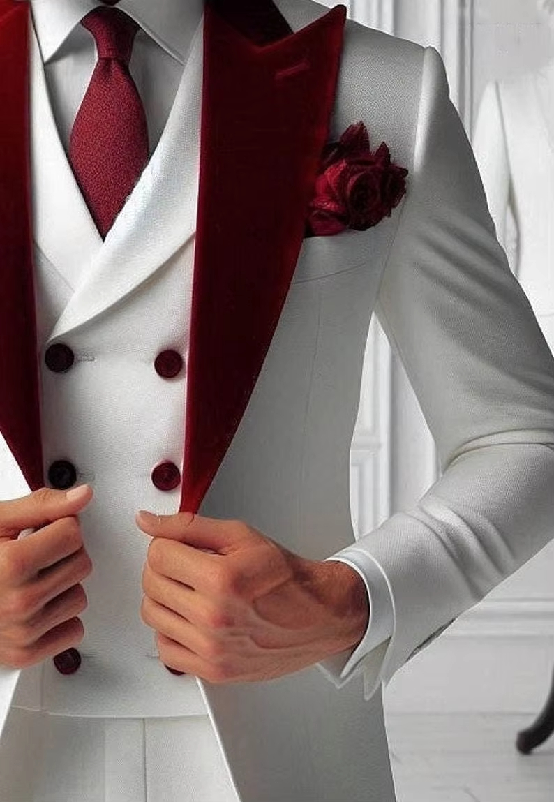 Formal Man Tuxedos Velvet Coll - Men'S Formal Wear For Graduation ulasan dan harga