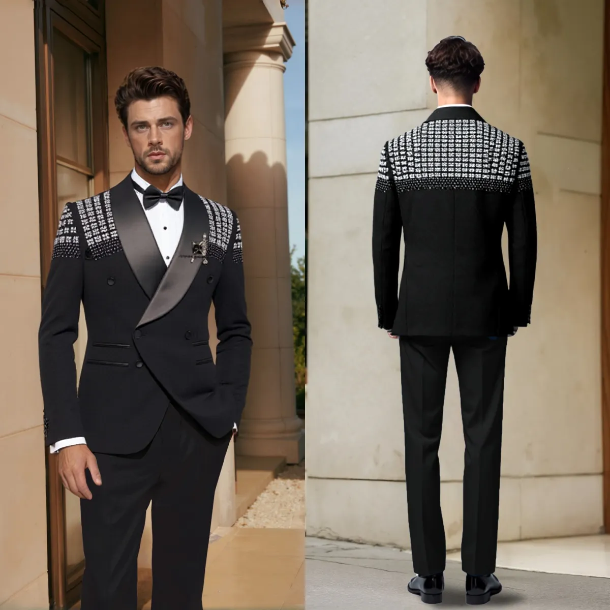 Formal Wedding Tuxedos Beaded  - Men'S Formal Evening Wear ulasan dan harga