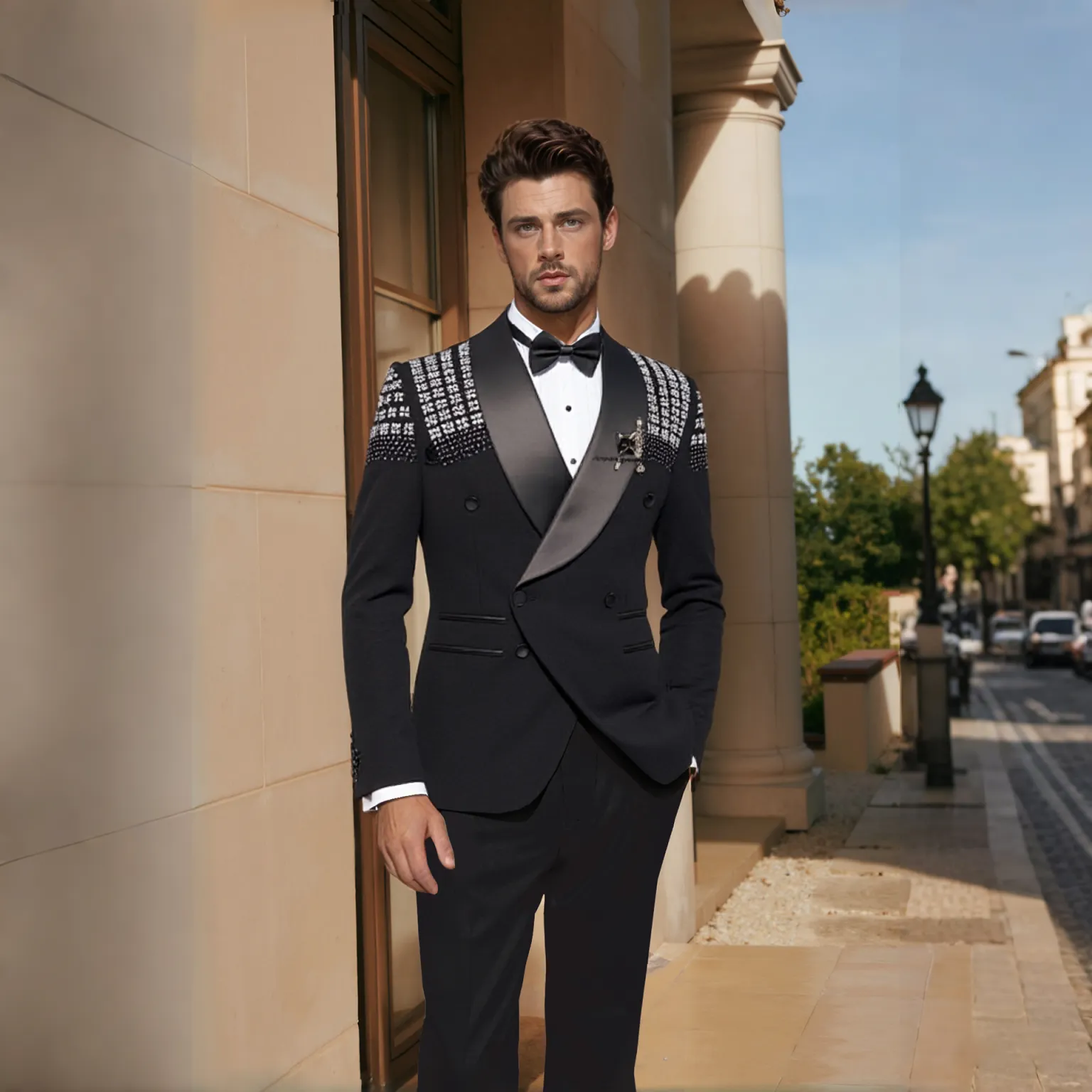 Formal Wedding Tuxedos Beaded  - Men'S Formal Evening Wear ulasan dan harga