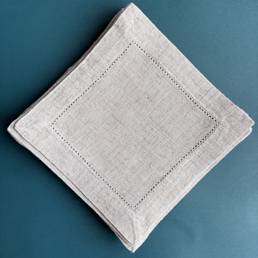 6 Pieces Hemstitch Cocktail Na - Monogrammed Handkerchief ulasan dan harga