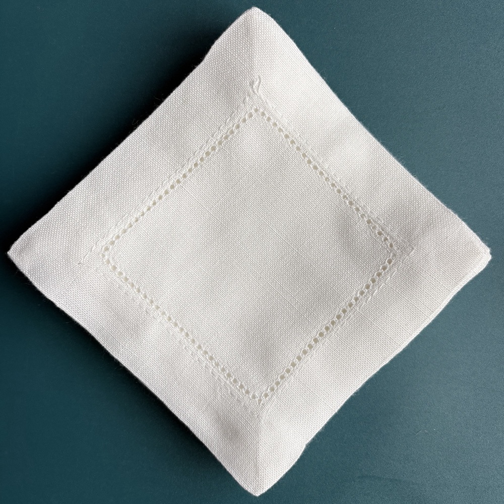 6 Pieces Hemstitch Cocktail Na - Monogrammed Handkerchief ulasan dan harga