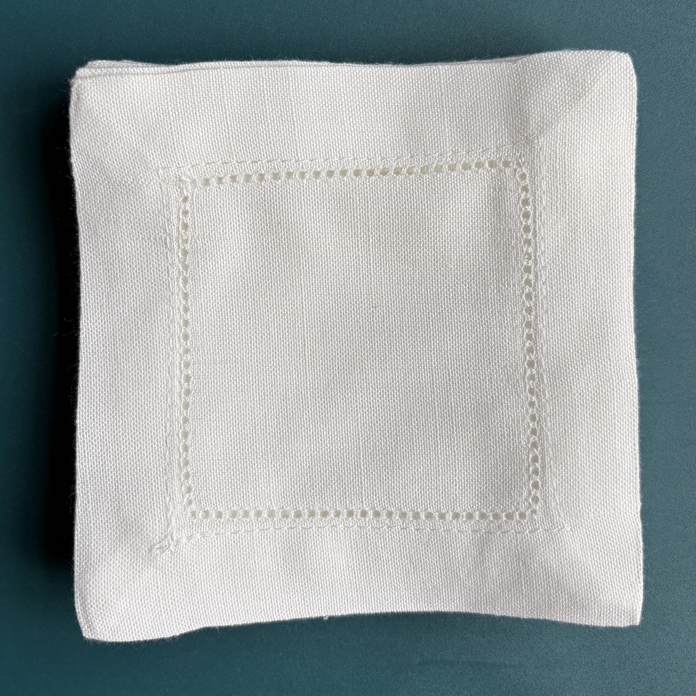 6 Pieces Hemstitch Cocktail Na - Monogrammed Handkerchief ulasan dan harga