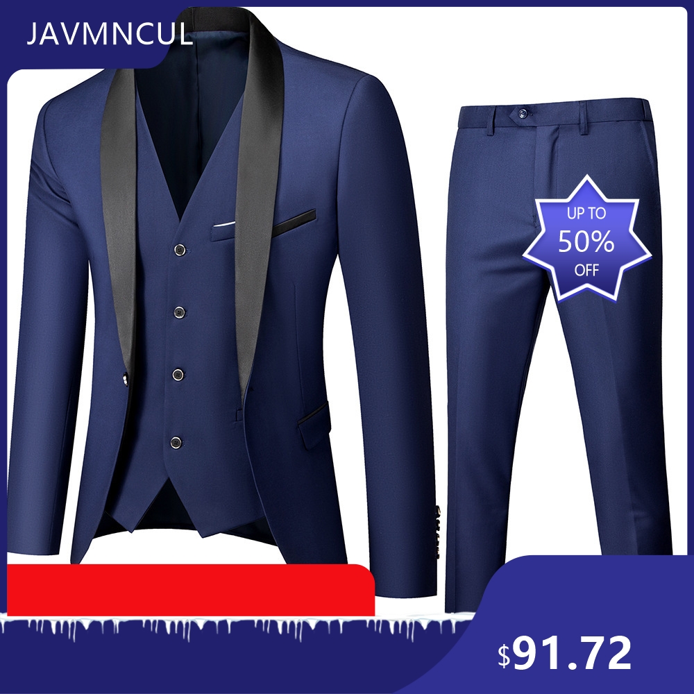 Men's Wedding 3 Piece Suit Set - Men'S Formal Wear For Graduation ulasan dan harga