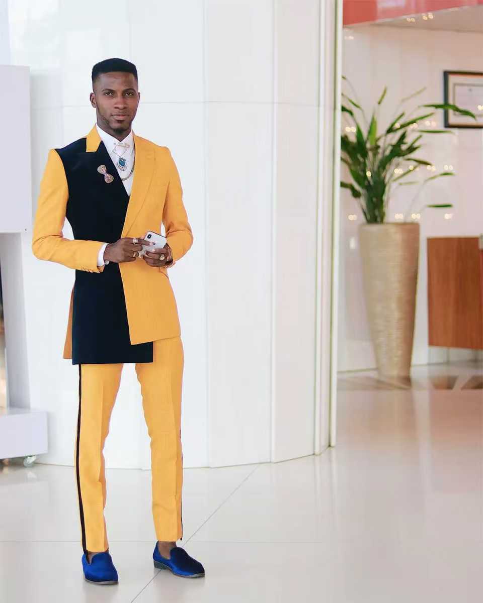 Black Yellow Men Suit Set 2 Pi - Formal Wear For Men Yellow ulasan dan harga