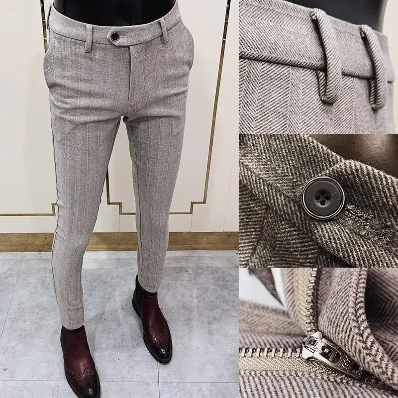 Autumn Winter Thickened Woolen - Men Formal Wear Office ulasan dan harga