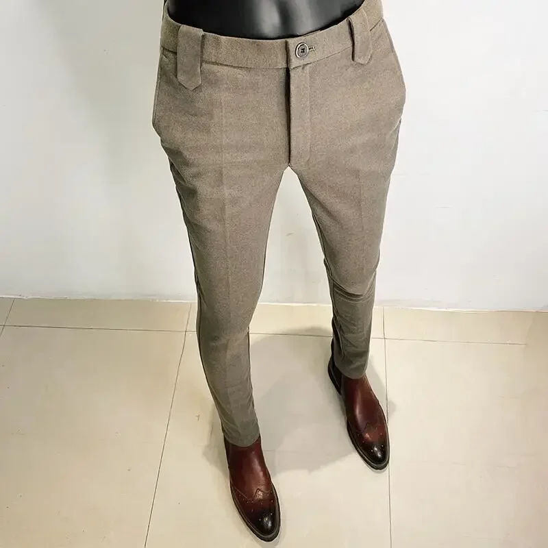 Autumn Winter Thickened Woolen - Men Formal Wear Office ulasan dan harga