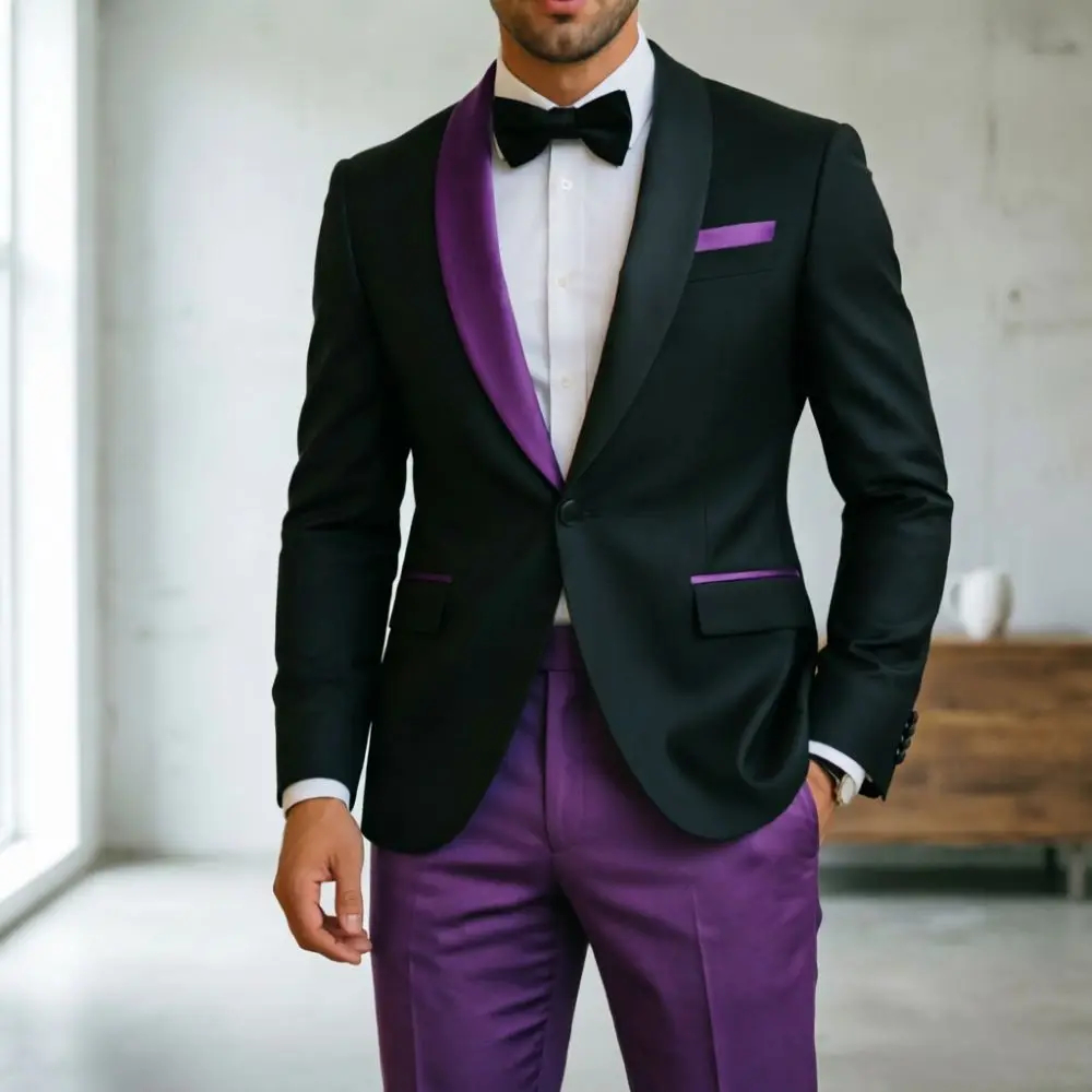 Formal Suits for Men Contrast  - Men'S Formal Evening Wear ulasan dan harga