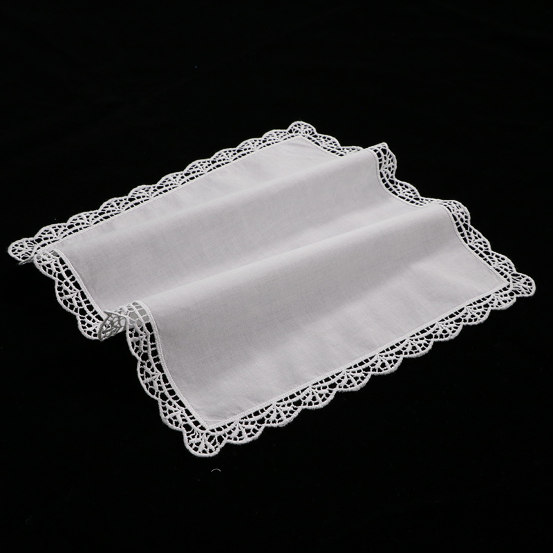 D003 White 100%Cotton 100Piece - Monogrammed Handkerchief ulasan dan harga