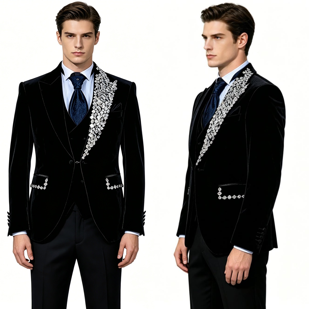 Formal Wedding Tuxedos Velvet  - Men'S Formal Evening Wear ulasan dan harga