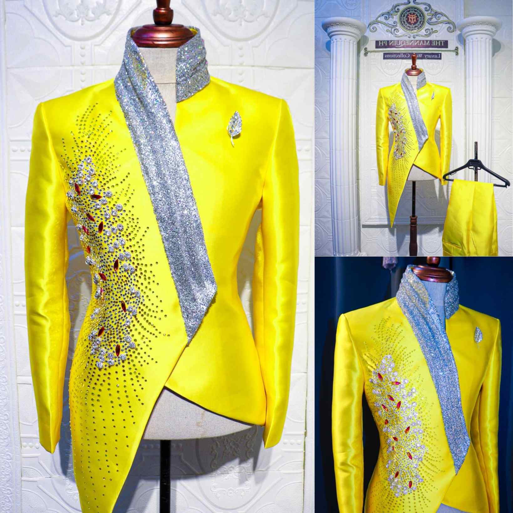 Fashion Yellow Wedding Tuxedos - Formal Wear For Men Yellow ulasan dan harga