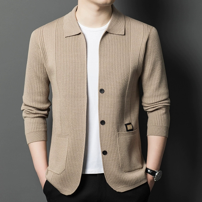 High-Quality Men's Knitted Car - Men Formal Wear Coat ulasan dan harga