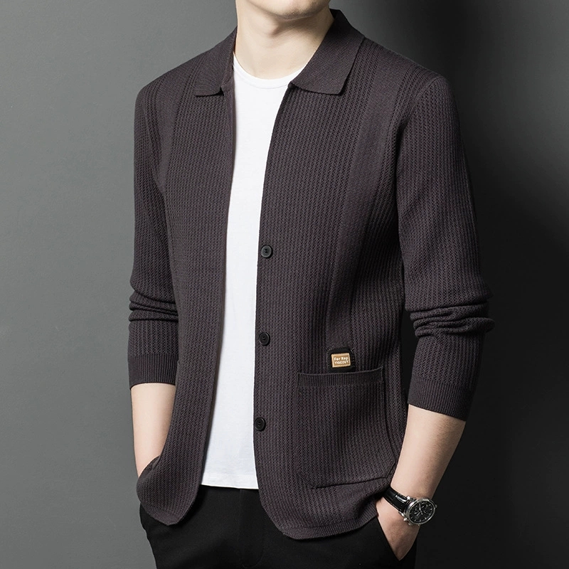 High-Quality Men's Knitted Car - Men Formal Wear Coat ulasan dan harga