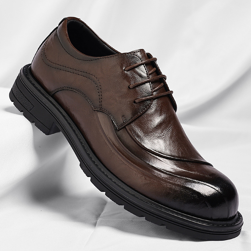 Brown Burnished Genuine Leathe - Men'S Formal Wear For A Wedding ulasan dan harga