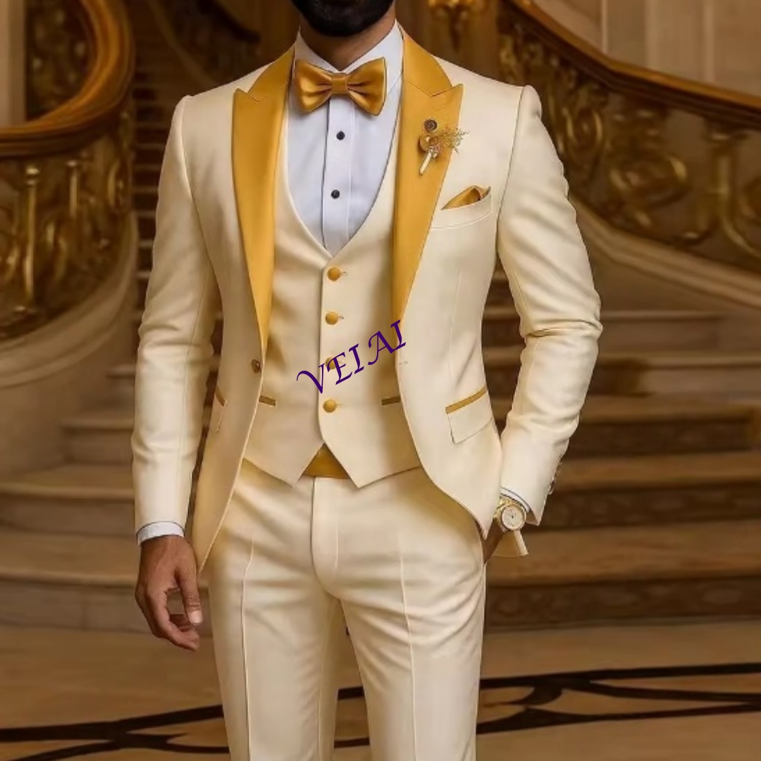 CustomizedGold Collar Ivory Me - Men'S Formal Wear For A Wedding ulasan dan harga