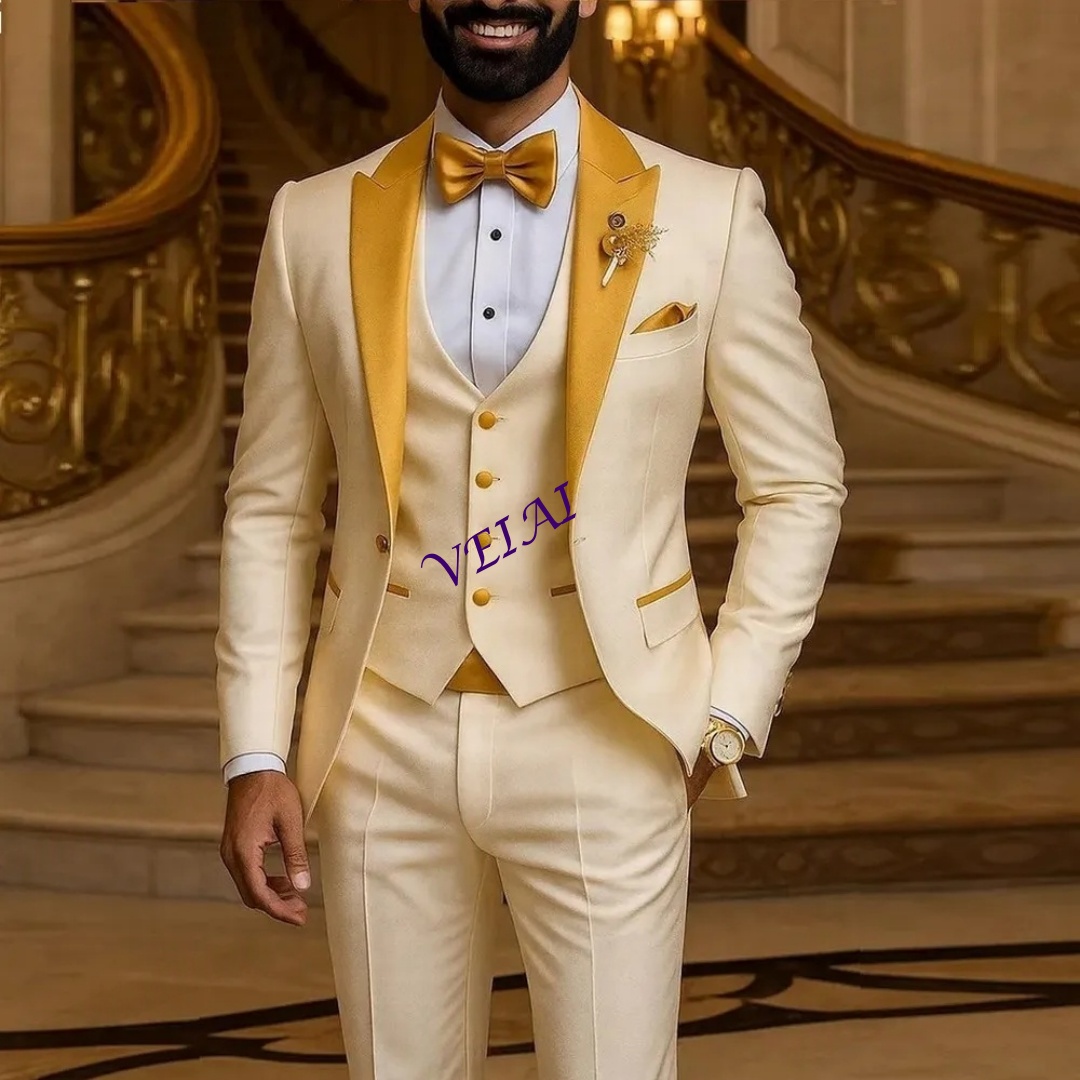 CustomizedGold Collar Ivory Me - Men'S Formal Wear For A Wedding ulasan dan harga