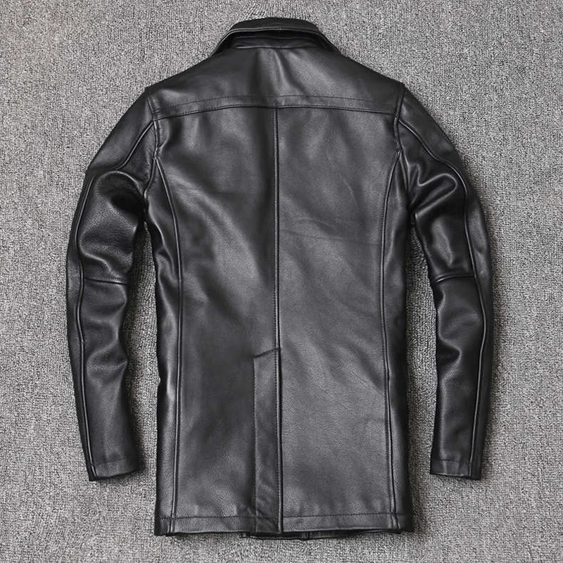 Genuine Leather Jacket Men's T - Men Formal Wear Coat ulasan dan harga