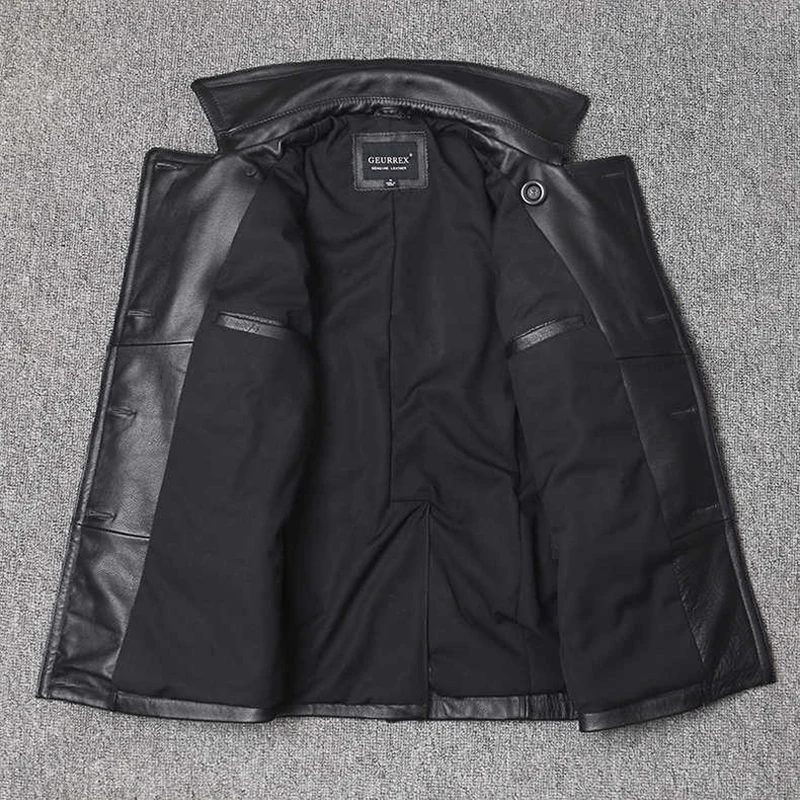 Genuine Leather Jacket Men's T - Men Formal Wear Coat ulasan dan harga
