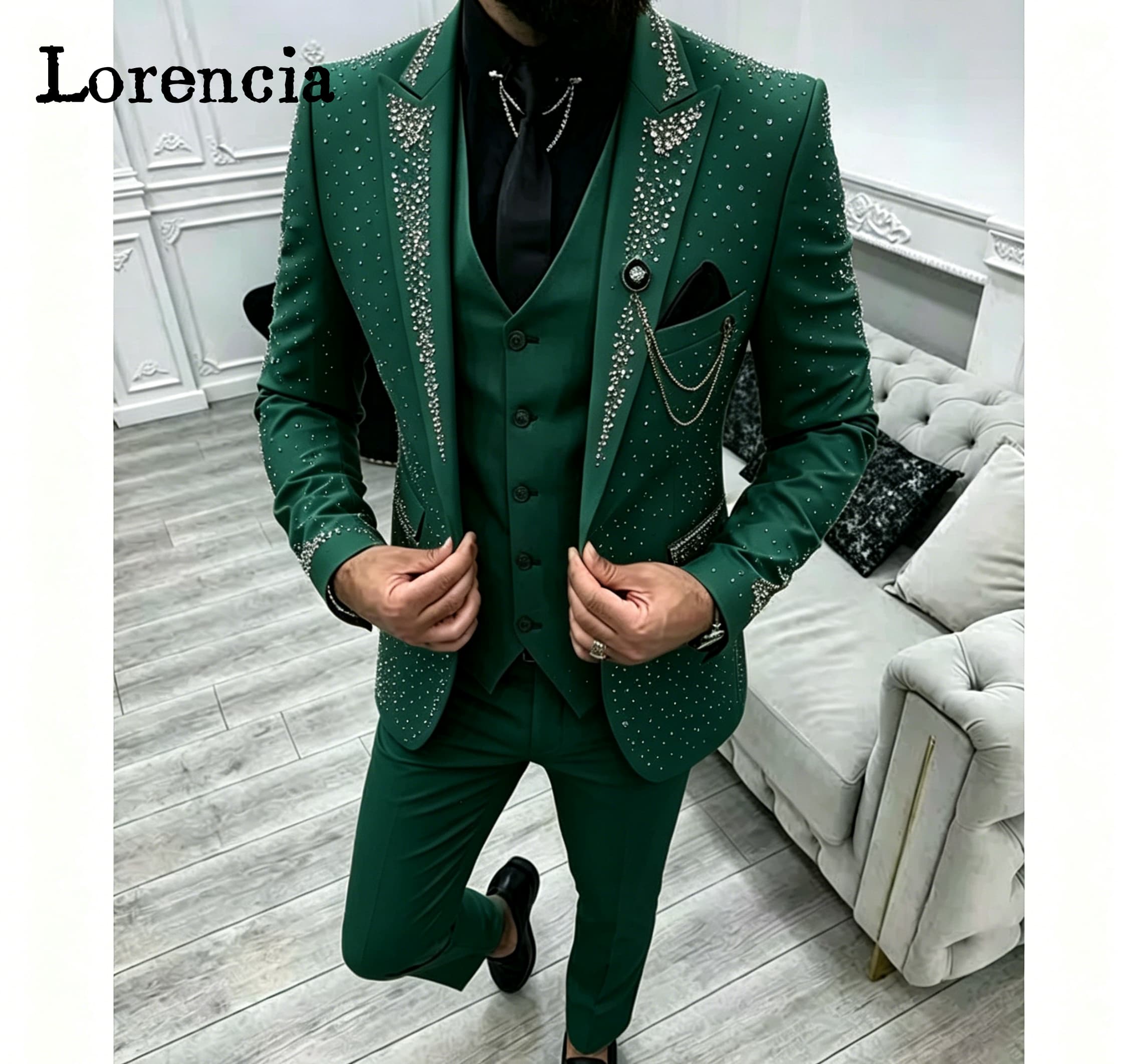 Luxury 3 Piece Formal Men's Su - Men'S Formal Evening Wear ulasan dan harga