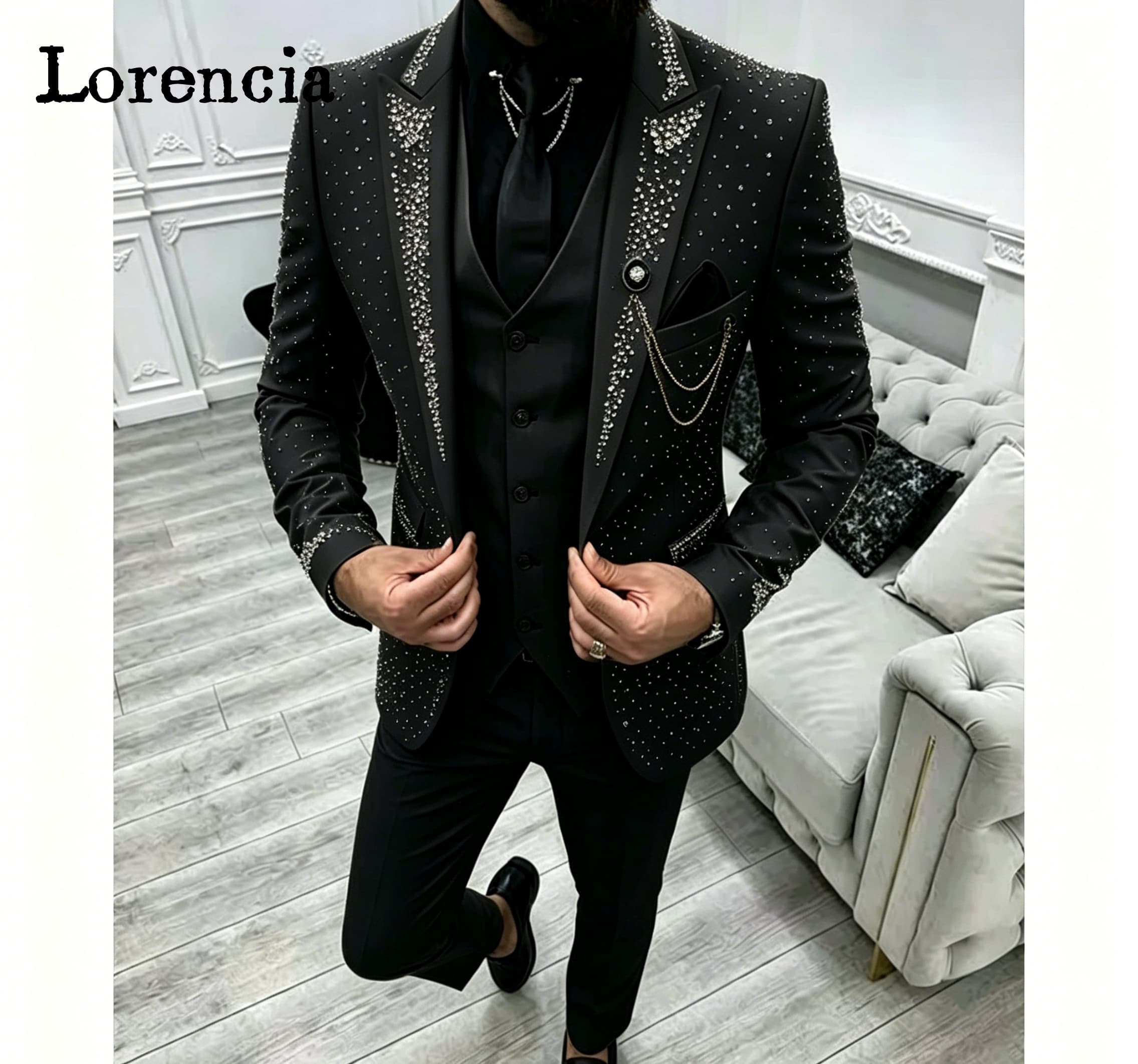 Luxury 3 Piece Formal Men's Su - Men'S Formal Evening Wear ulasan dan harga