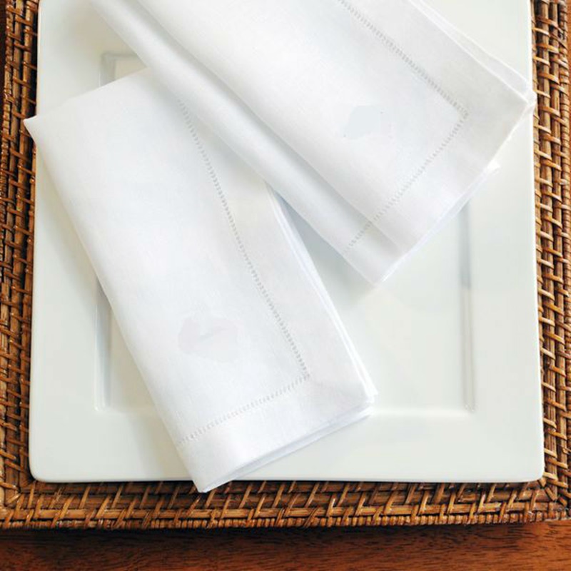 6 Pieces White Hemstitch Napki - Monogrammed Handkerchief ulasan dan harga