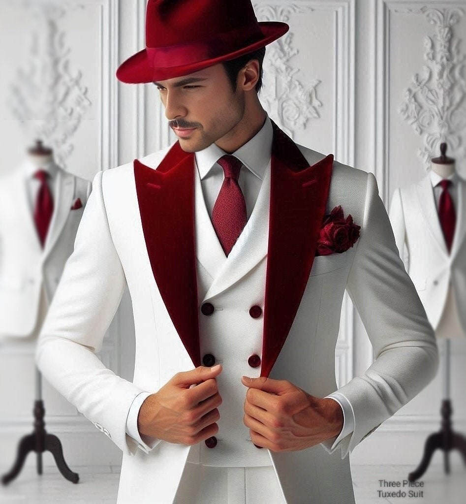 Formal Man Tuxedos Velvet 3 Pc - Men'S Formal Wear For Graduation ulasan dan harga