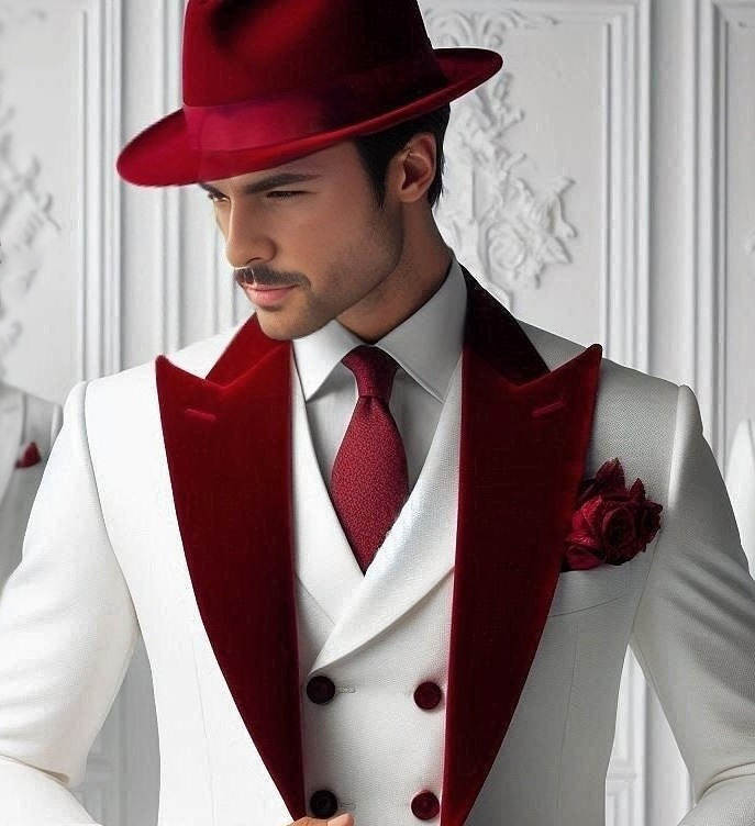 Formal Man Tuxedos Velvet 3 Pc - Men'S Formal Wear For Graduation ulasan dan harga