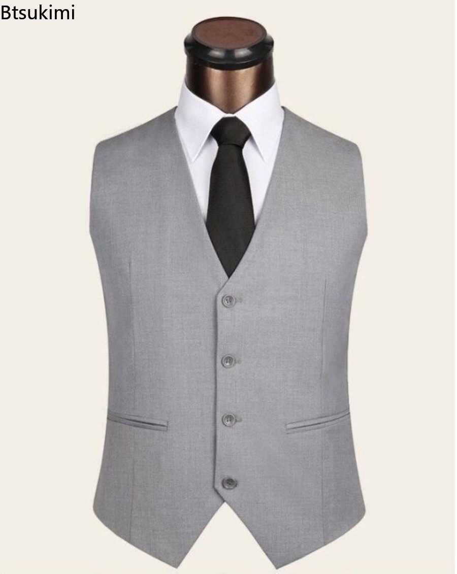 S-6XL Plus Size Men's Korean S - Men Formal Wear Vest ulasan dan harga