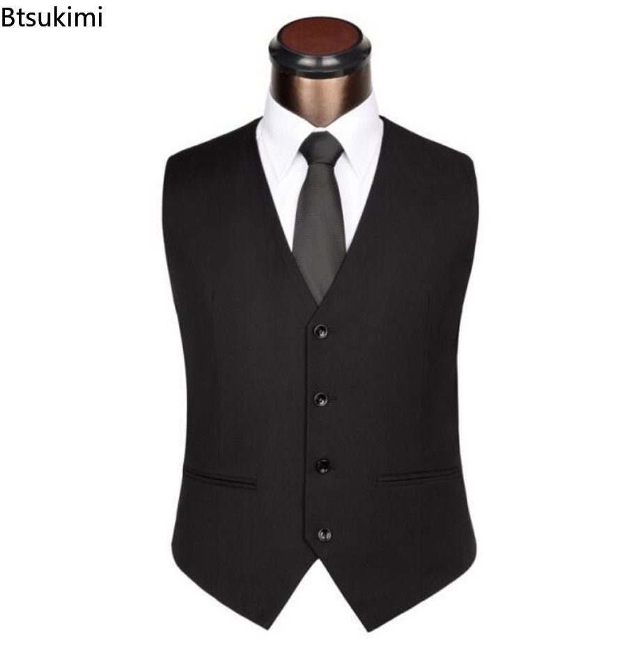 S-6XL Plus Size Men's Korean S - Men Formal Wear Vest ulasan dan harga