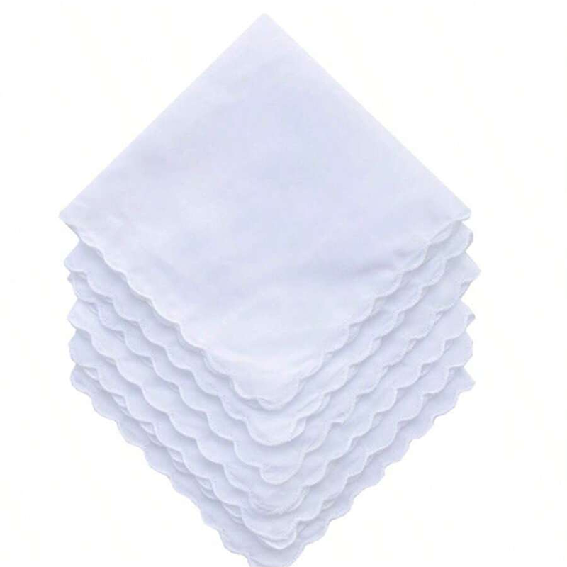 6pcs/Cotton handkerchief fan-s - Monogrammed Handkerchief ulasan dan harga
