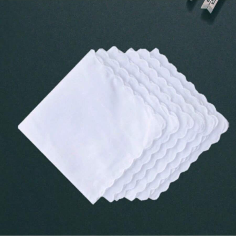 6pcs/Cotton handkerchief fan-s - Monogrammed Handkerchief ulasan dan harga