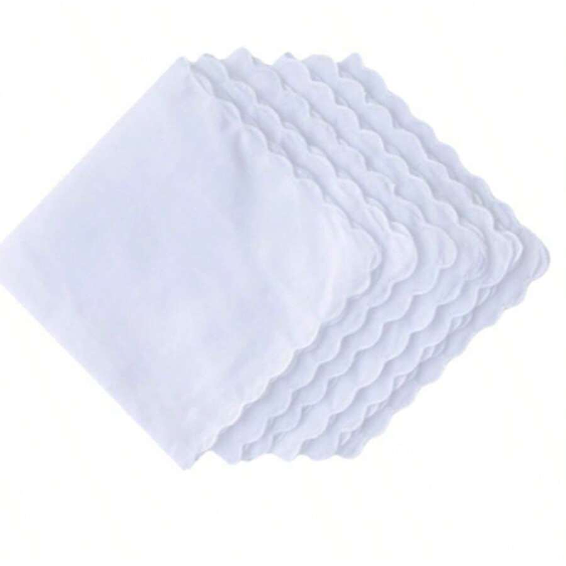 6pcs/Cotton handkerchief fan-s - Monogrammed Handkerchief ulasan dan harga