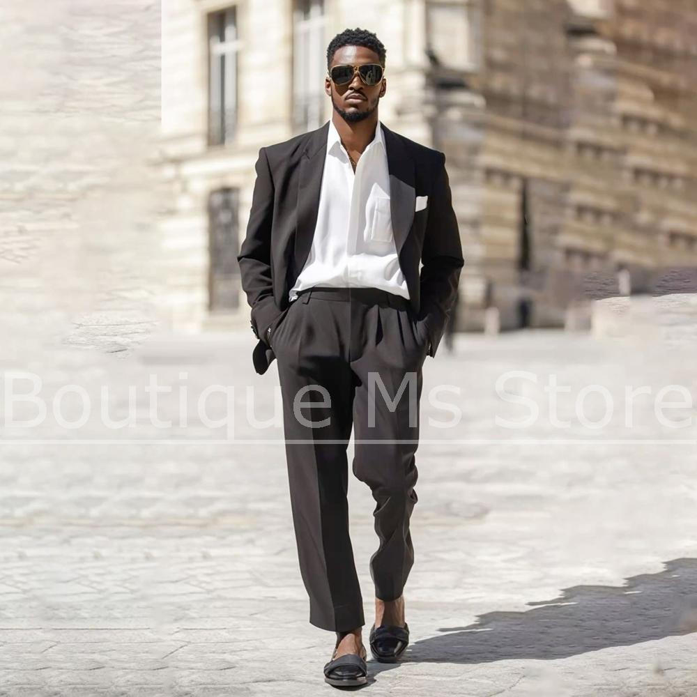 Dark Brown Men's Suit 2 Piece  - Men'S Formal Evening Wear ulasan dan harga