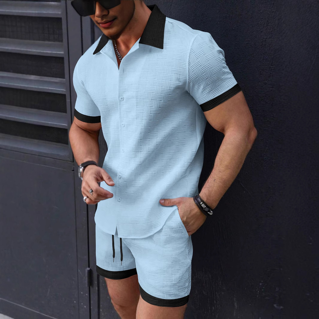 Matching Sets Trend Men Suit   - Men'S Formal Beach Wear ulasan dan harga
