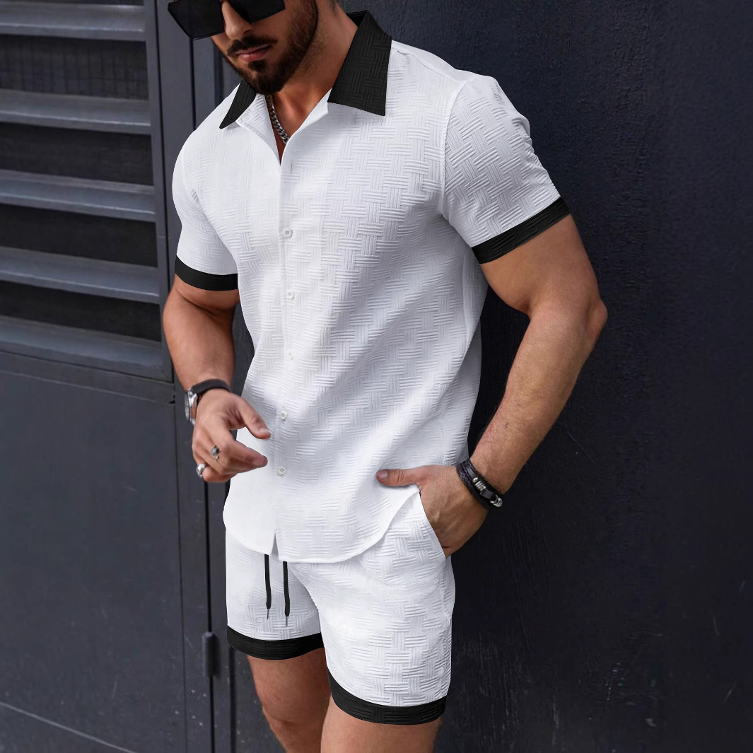 Matching Sets Trend Men Suit   - Men'S Formal Beach Wear ulasan dan harga