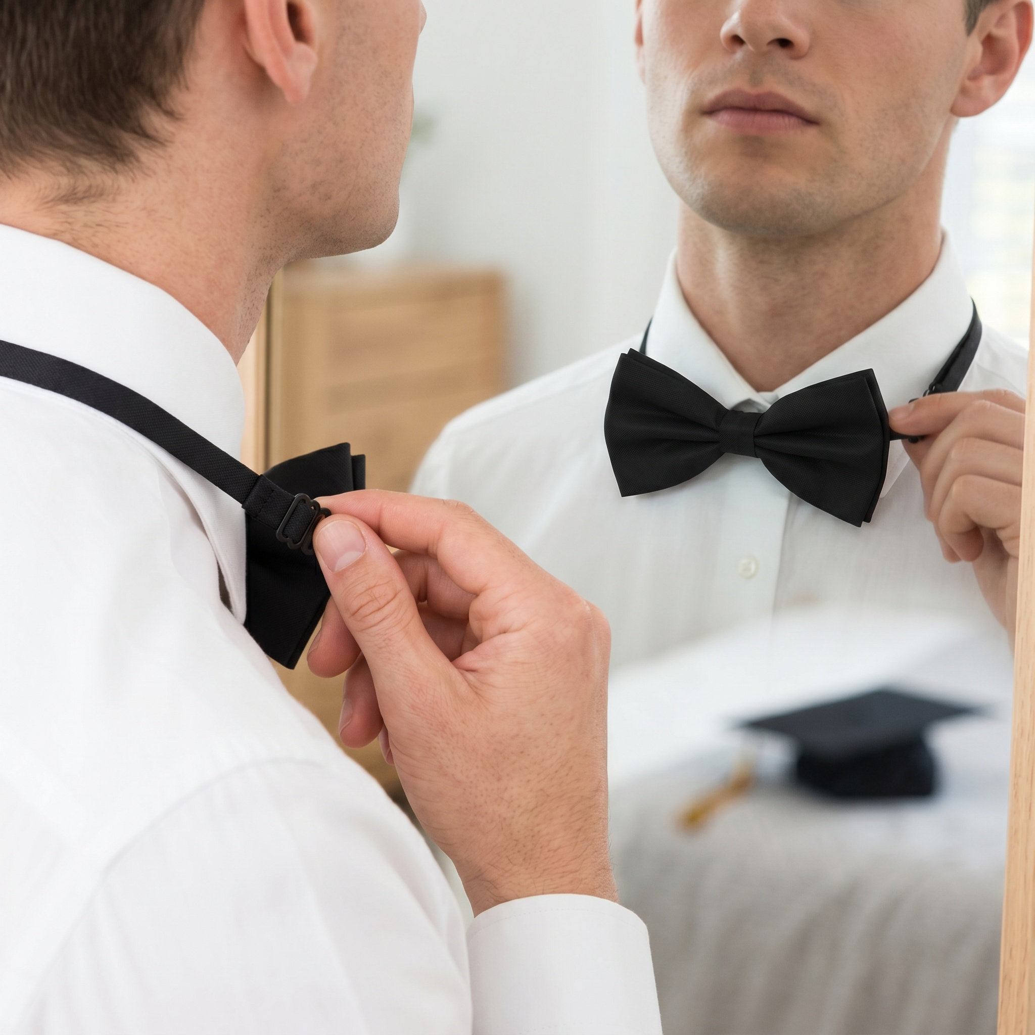 8Pcs Bow Ties Pre-Tied Adjusta - Men'S Formal Wear For Graduation ulasan dan harga
