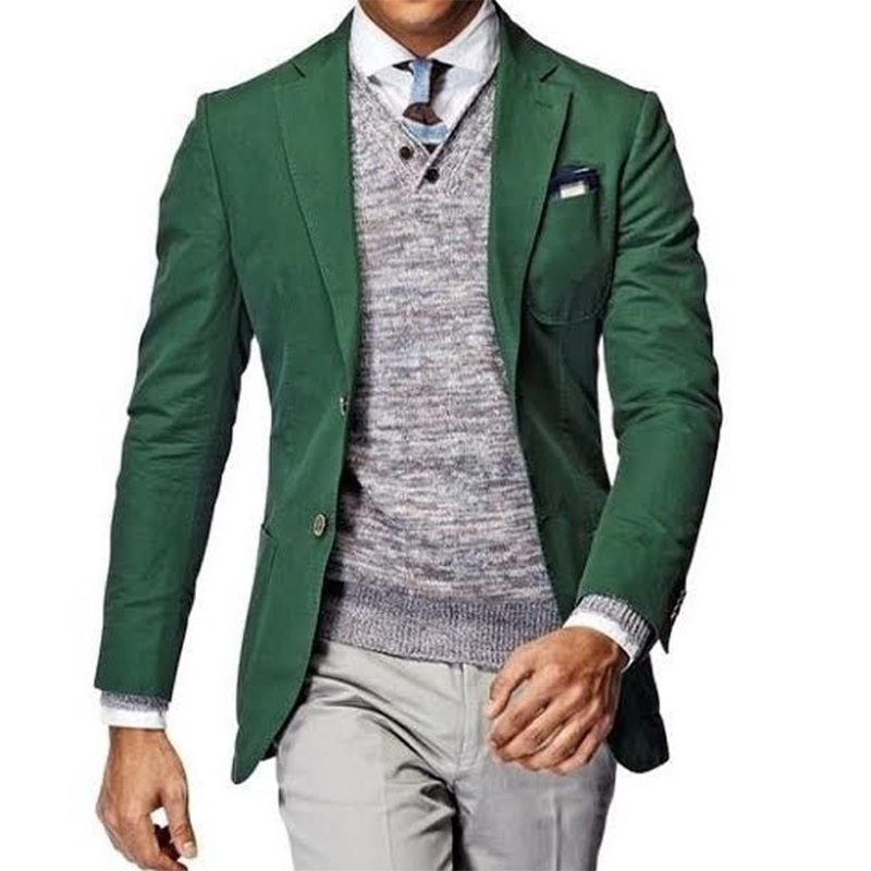 Green Blazer Men Green Blazers - Wool Suit Jacket ulasan dan harga